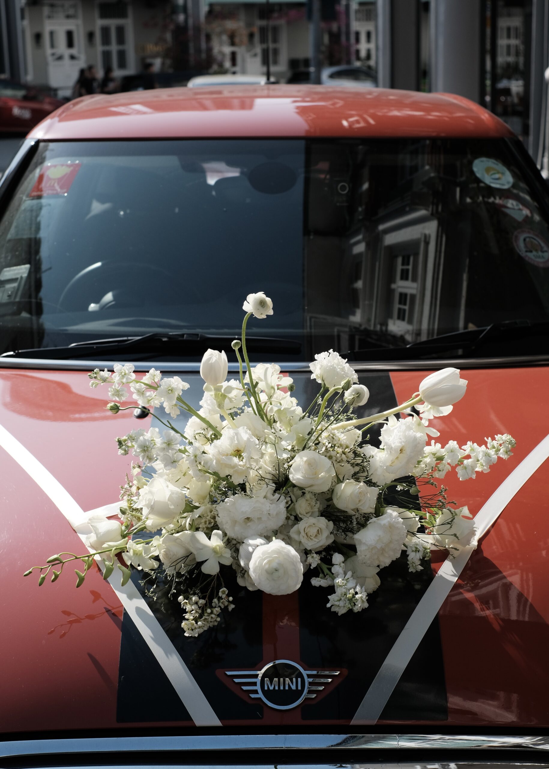 Elegant Bridal Wedding Car Decoration in Singapore
