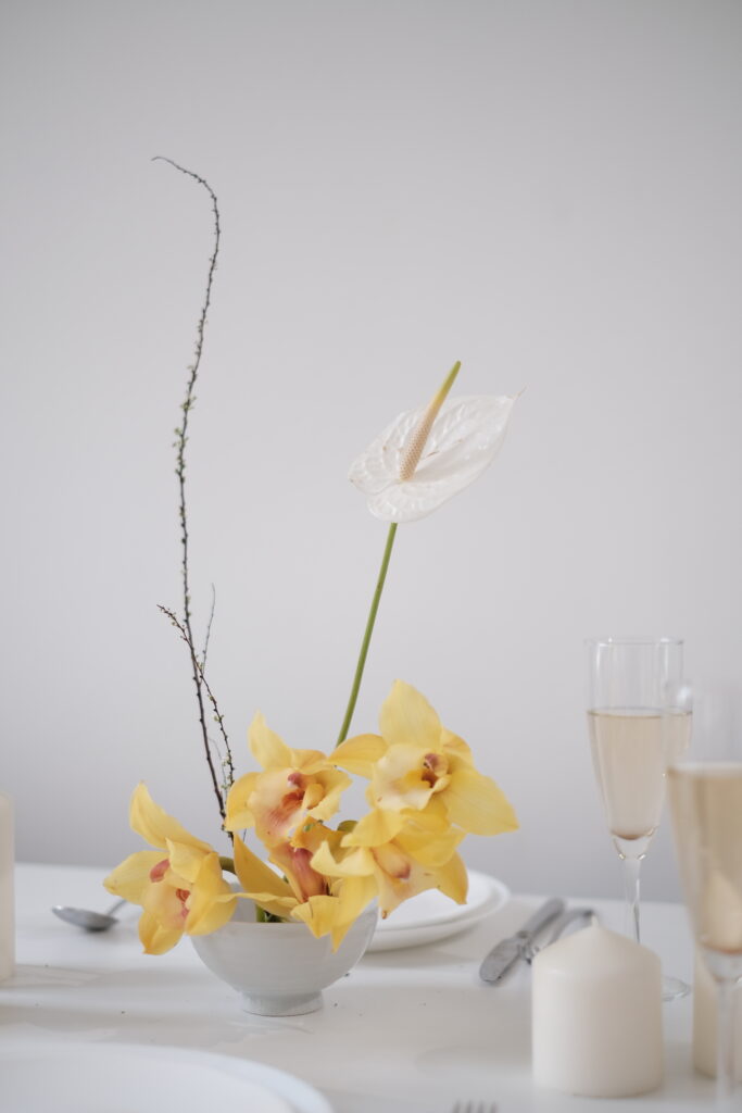 Elegant Ikebana Wedding Arrangements